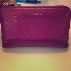 Tiffany & Co Leather Zip Pouch Wallet